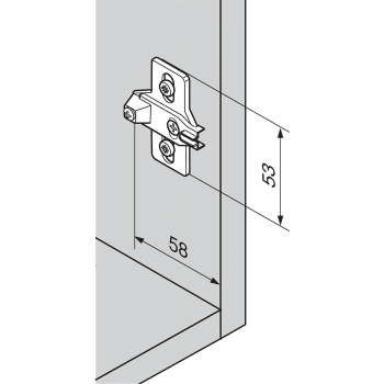 Prowadnik Blum 193L6100 modul wys.0mm